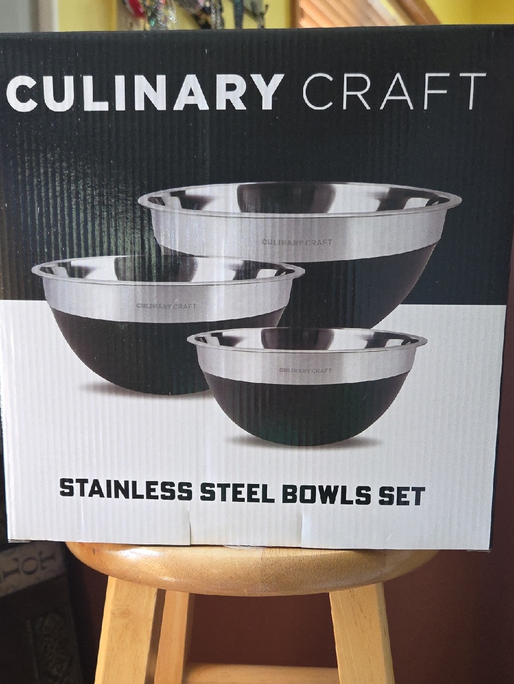 Stainless Steel Mixing Bowl Set - Black